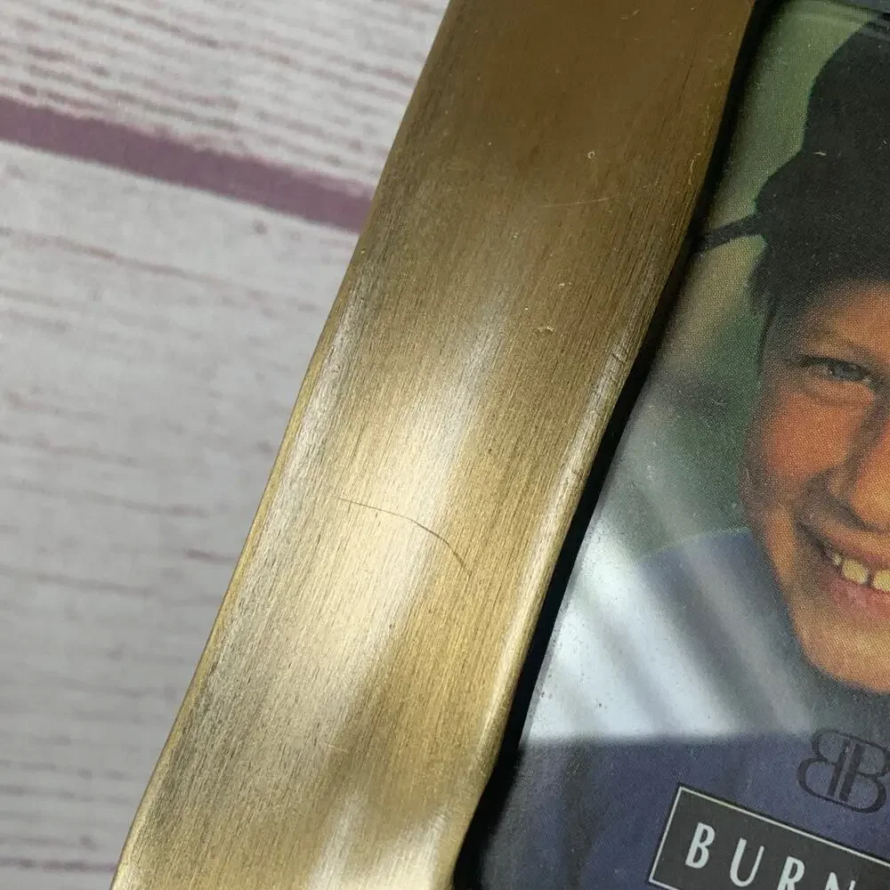 Gold Metal Picture Frames All Star Engraving Small Photo Holder Set of 2